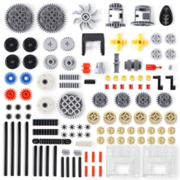 117 Teile Technik Ersatzteile Set Klemmbausteine Technik Zahnräder Modellbau Teile Motor Getriebe Zahnstange Verbinder Stifte Worm Kompatibel mit Lego Technic - 1
