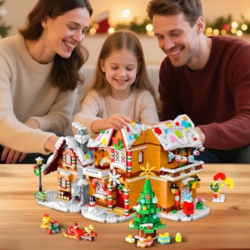 Weihnachts Lebkuchenhaus Bausatz mit LED 2025