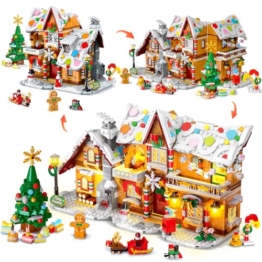 Weihnachts Lebkuchenhaus Bausatz mit LED 2025