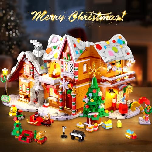 Weihnachts Lebkuchenhaus Bausatz mit LED 2025