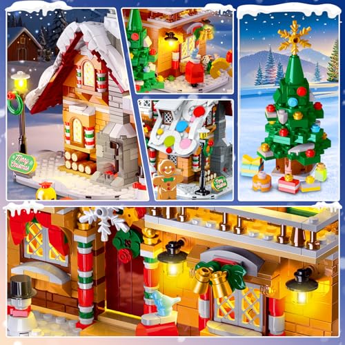 Weihnachts Lebkuchenhaus Bausatz mit LED 2025