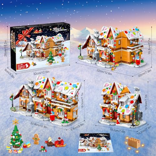 Weihnachts Lebkuchenhaus Bausatz mit LED 2025