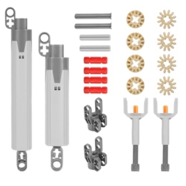 22-Teiliges Hydraulik Pumpe-Set,APKLVSR Hydraulikpumpen Kit mit Hydraulik-Luftpumpe, Zahnräder, Achsen & Verbinder für Technik-Klemmbausteine, Kompatibel mit Technik-Modellen - 1