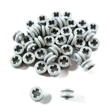 40 Stück LEGO TECHNIC "Stopper klein 1/2" in Neu-Hellgrau. - 1
