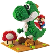 Acebwhtoy Micro Blocks Set, Dinosaur Building Blocks, Classic Cartoon Anime Nano-Bausteine, 3D-Modell DIY Mini Bausteine Spielzeug Geschenke Für Kinder Und Erwachsene (A) - 1