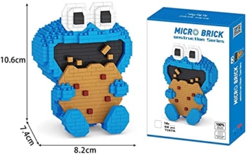 Acebwhtoy Nano Bausteine, Cookie Monster Mini Blocks, DIY Diamond Blocks Pädagogisches Spielzeug Geschenk Für Kinder Und Erwachsene Geschenke (Red) - 2