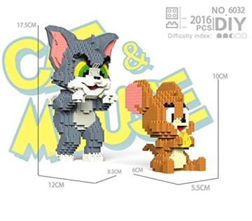Anime Cartoon Nano-Bausteine Maus , 3D-Modell DIY Mini Diamant-Blocks, Diamond Blocks Katze Für Kinder Und Erwachsene Geschenke - 6
