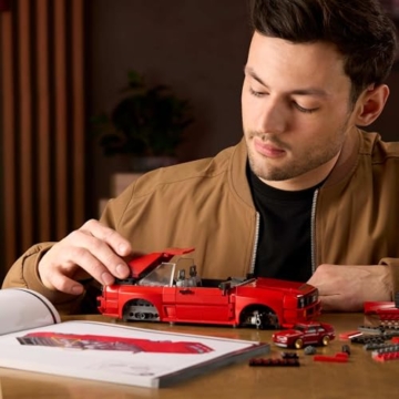 Mattel Brick Shop Audi Sport quattro beim Aufbau mit Bauanleitung und Hot Wheels Metallauto