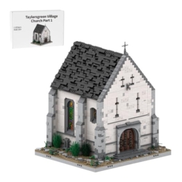 BlocteckToy Klemmbausteine Mittelalterlicher Taylorsgreen Village Kirche Teil 1 Set, 5078 Teile Mittelalterliches Architecture Haus Gebäude Set - 1