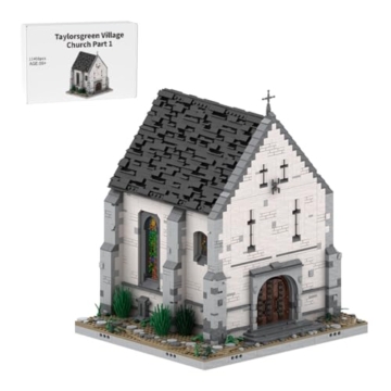 BlocteckToy Klemmbausteine Mittelalterlicher Taylorsgreen Village Kirche Teil 1 Set, 5078 Teile Mittelalterliches Architecture Haus Gebäude Set - 1