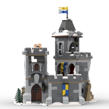 BlocteckToy Mittelalterlicher Burg Bausteine, 961 Stück Drachennest Modell Mittelalter Klemmbausteine Haus Set für Erwachsene und Jugen, MOC-139872 - 4