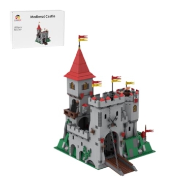 BlocteckToy Mittelalterlicher Burg Bausteine, Mittelalter Burg Bauklötze MOC Set für Erwachsene und Jugendliche, MOC-102994 (1000PCS) - 1