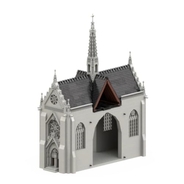 BlocteckToy MOC Klemmbausteine Gotische Kathedrale Modul 2-Kreuz Modell, 5315 Teile Groß Architecture Kirchen WeltberüHmtes Gebäude Set, MOC-165277 - 2