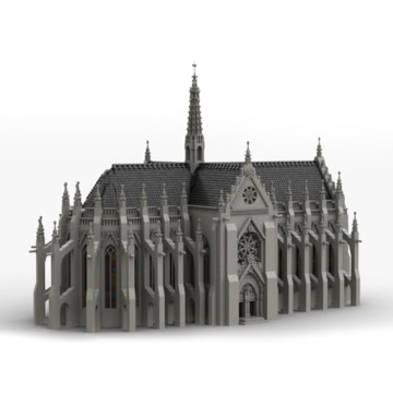 BlocteckToy MOC Klemmbausteine Gotische Kathedrale Modul 2-Kreuz Modell, 5315 Teile Groß Architecture Kirchen WeltberüHmtes Gebäude Set, MOC-165277 - 3