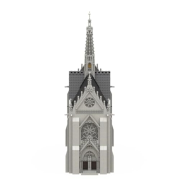 BlocteckToy MOC Klemmbausteine Gotische Kathedrale Modul 2-Kreuz Modell, 5315 Teile Groß Architecture Kirchen WeltberüHmtes Gebäude Set, MOC-165277 - 5
