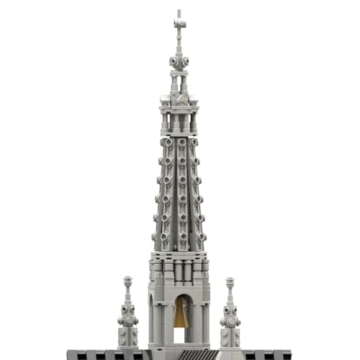 BlocteckToy MOC Klemmbausteine Gotische Kathedrale Modul 2-Kreuz Modell, 5315 Teile Groß Architecture Kirchen WeltberüHmtes Gebäude Set, MOC-165277 - 6