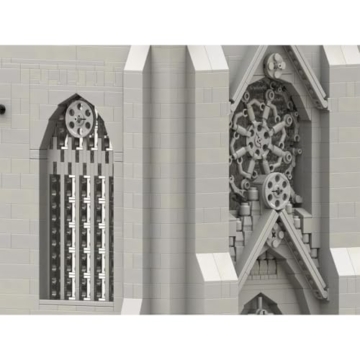 BlocteckToy MOC Klemmbausteine Gotische Kathedrale Modul 2-Kreuz Modell, 5315 Teile Groß Architecture Kirchen WeltberüHmtes Gebäude Set, MOC-165277 - 8