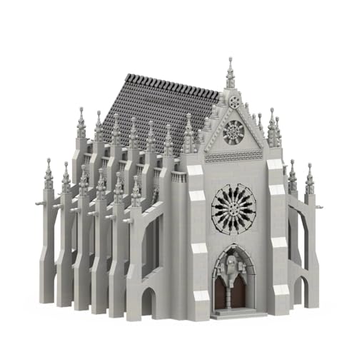 BlocteckToy MOC Klemmbausteine Gotische Kathedrale Modul 3-NEF Modell, 6941 Teile Groß Architecture Kirchen WeltberüHmtes Gebäude Set, MOC-165277 - 2