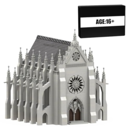 BlocteckToy MOC Klemmbausteine Gotische Kathedrale Modul 3-NEF Modell, 6941 Teile Groß Architecture Kirchen WeltberüHmtes Gebäude Set, MOC-165277 - 1