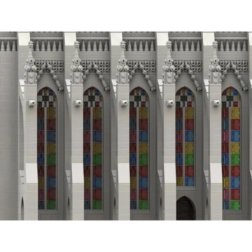 BlocteckToy MOC Klemmbausteine Gotische Kathedrale Modul 3-NEF Modell, 6941 Teile Groß Architecture Kirchen WeltberüHmtes Gebäude Set, MOC-165277 - 8