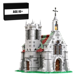 BlocteckToy MOC Klemmbausteine Mittelalterliche Alte Kirche Modell, 2496 Teile Mittelalterliches Groß Architecture Mittelalterliche Burg Gebäude Set, MOC-198172 - 1