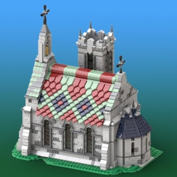 BlocteckToy MOC Klemmbausteine Mittelalterliche Alte Kirche Modell, 2496 Teile Mittelalterliches Groß Architecture Mittelalterliche Burg Gebäude Set, MOC-198172 - 4