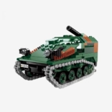 BlueBrixx 104819 – Wiesel 2, Bundeswehr aus Klemmbausteinen mit 490 Bauelementen. Kompatibel mit Anderen Klemmbausteinherstellern. Lieferung in Originalverpackung. - 1