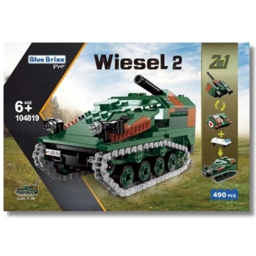 BlueBrixx 104819 – Wiesel 2, Bundeswehr aus Klemmbausteinen mit 490 Bauelementen. Kompatibel mit Anderen Klemmbausteinherstellern. Lieferung in Originalverpackung. - 3