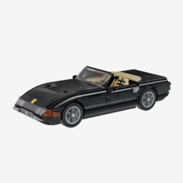 BlueBrixx 1970er Sport Cabriolet schwarz, 1291 Klemmbausteine, Oldtimer - 1