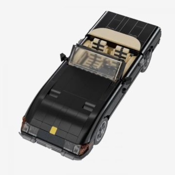 BlueBrixx 1970er Sport Cabriolet schwarz, 1291 Klemmbausteine, Oldtimer - 6