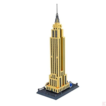 BlueBrixx 5212 Marke Wange – Empire State Building, New York aus Klemmbausteinen mit 1995 Bauelementen. Kompatibel mit Anderen Klemmbausteinen. Lieferung in Originalverpackung. - 2
