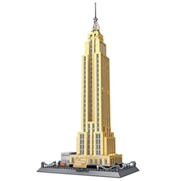 BlueBrixx 5212 Marke Wange – Empire State Building, New York aus Klemmbausteinen mit 1995 Bauelementen. Kompatibel mit Anderen Klemmbausteinen. Lieferung in Originalverpackung. - 1