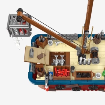 BlueBrixx Altes Fischerboot, 1418 Klemmbausteine, Fischereischiff - 2