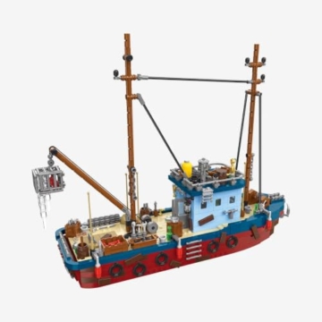 BlueBrixx Altes Fischerboot, 1418 Klemmbausteine, Fischereischiff - 3
