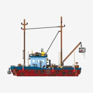 BlueBrixx Altes Fischerboot, 1418 Klemmbausteine, Fischereischiff - 4