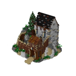 BlueBrixx Burg Blaustein, 5562 Klemmbausteine, mittelalterliche Grundburg - 1