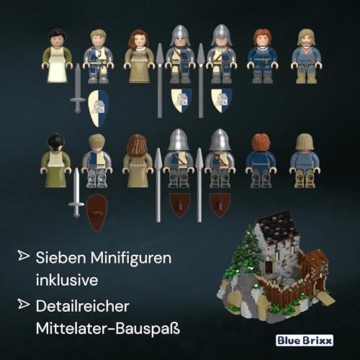 BlueBrixx Burg Blaustein, 5562 Klemmbausteine, mittelalterliche Grundburg - 4