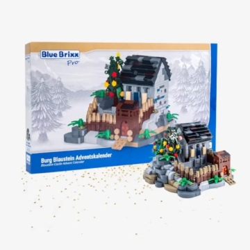 BlueBrixx Burg Blaustein Adventskalender, 971 Klemmbausteine, Mittelalter - 1