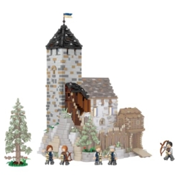 BlueBrixx Burg Blaustein Bergfried Erweiterung (mini Blocks), 1825 Teile - 1