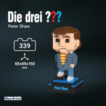 BlueBrixx Die DREI ??? Peter Shaw, 339 Klemmbausteine, Displayfigur - 2