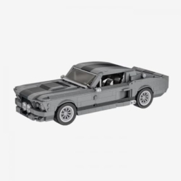 BlueBrixx Graues US Muscle Car 1967, 1141 Klemmbausteine, Oldtimer - 1