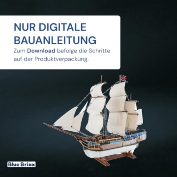 BlueBrixx HMS Bounty, 3001 Klemmbausteine, historisches Segelschiff Modell - 2