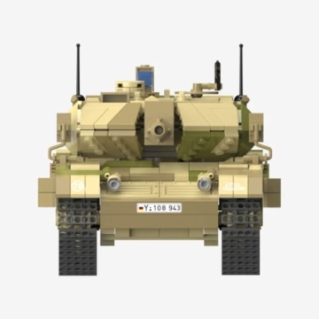 BlueBrixx Kampfpanzer Leopard 2 A6 Wüstentarn, 1360 Klemmbausteine - 8
