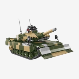 BlueBrixx Kampfpanzer Leopard 2 PSO, 1292 Klemmbausteine, Räumschild - 1