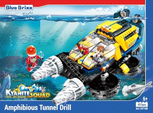 BlueBrixx Kids 107108 – Kyanite Squad Deep Sea: Amphibischer Tunnelbohrer