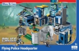 BlueBrixx Kids 107134 – Waldpolizei: Fliegende Polizeistation aus Klemmbausteinen mit 961 Bauelementen - 1