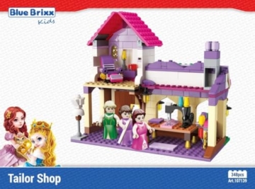 BlueBrixx Kids 107139 – Princess Leah: Königliche Schneiderei aus Klemmbausteinen mit 348 Bauelementen - 2