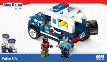 BlueBrixx Kids – Stadtpolizei: Polizei SUV aus Klemmbausteinen 107149