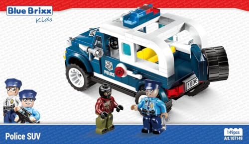 BlueBrixx Kids – Stadtpolizei: Polizei SUV aus Klemmbausteinen 107149