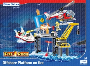 BlueBrixx Kids 107158 – Offshore-Plattform Feuerwehr